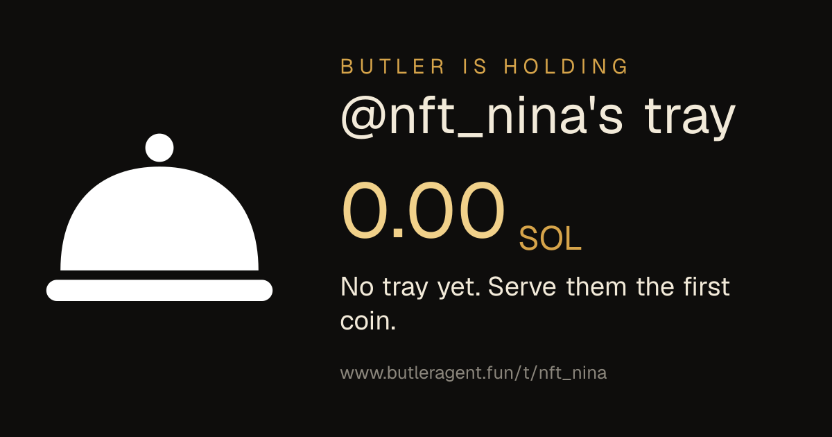 @nft_nina's tray · BUTLER